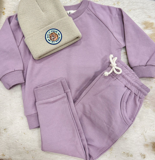 Purple Sweatshirt & Joggers