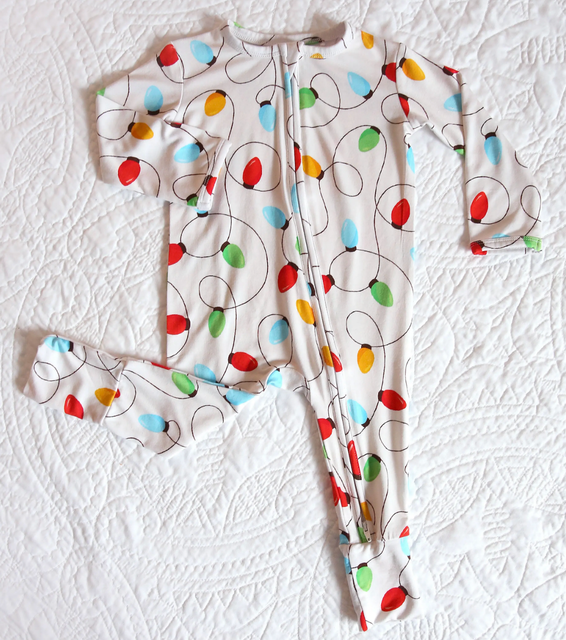 All is Bright Unisex Bamboo Zip-Up Jammies