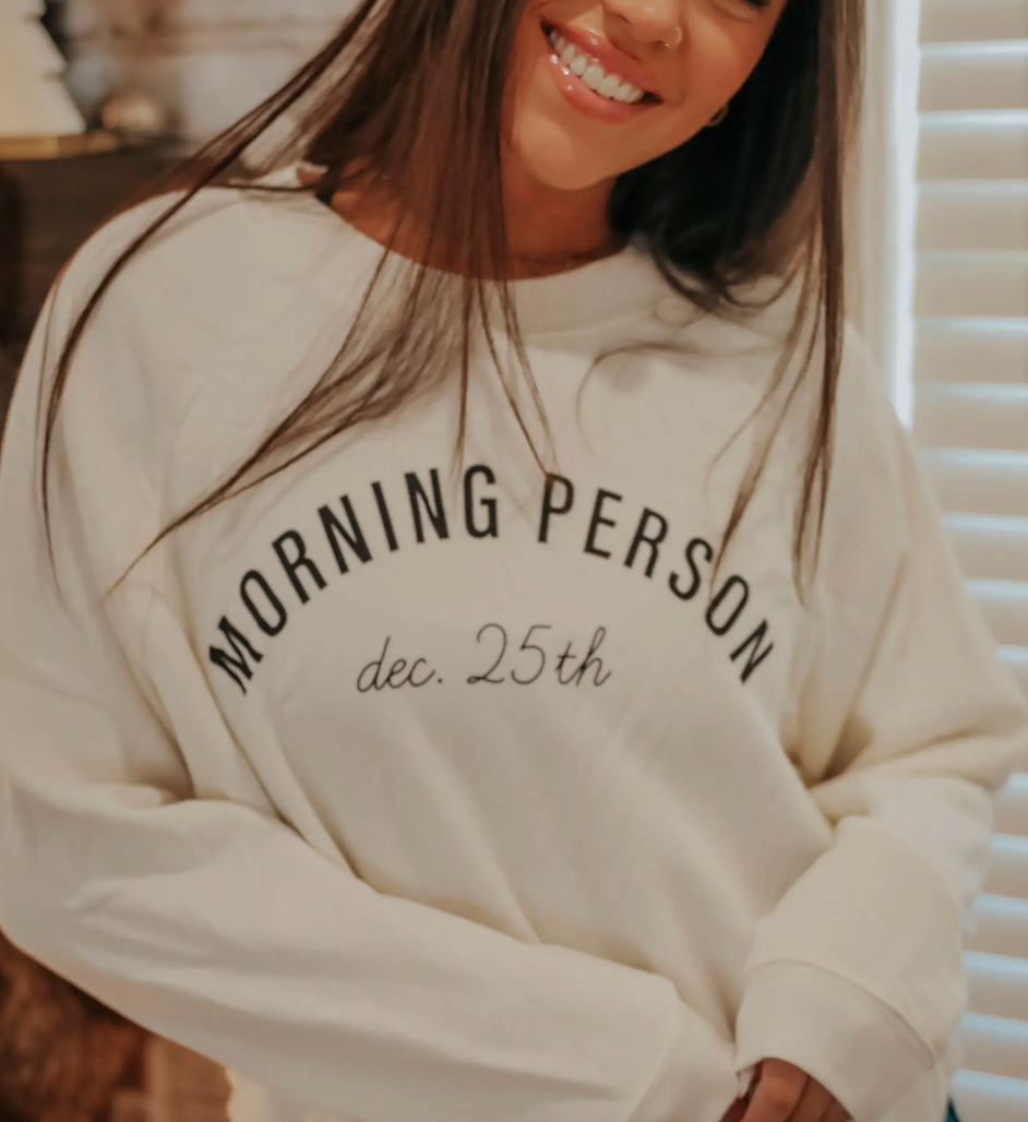 Morning Person Cropped Sweatshirt