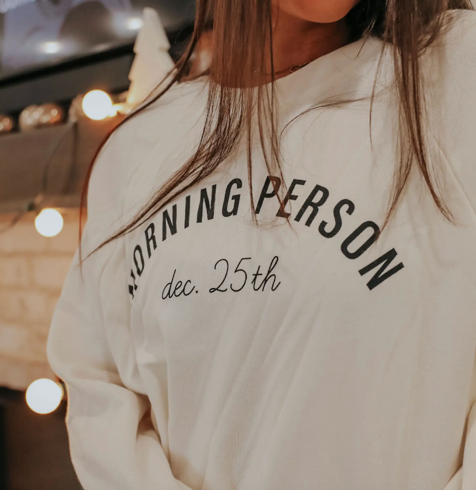 Morning Person Cropped Sweatshirt