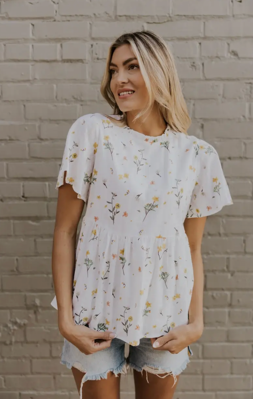 Babydoll Floral Blouse