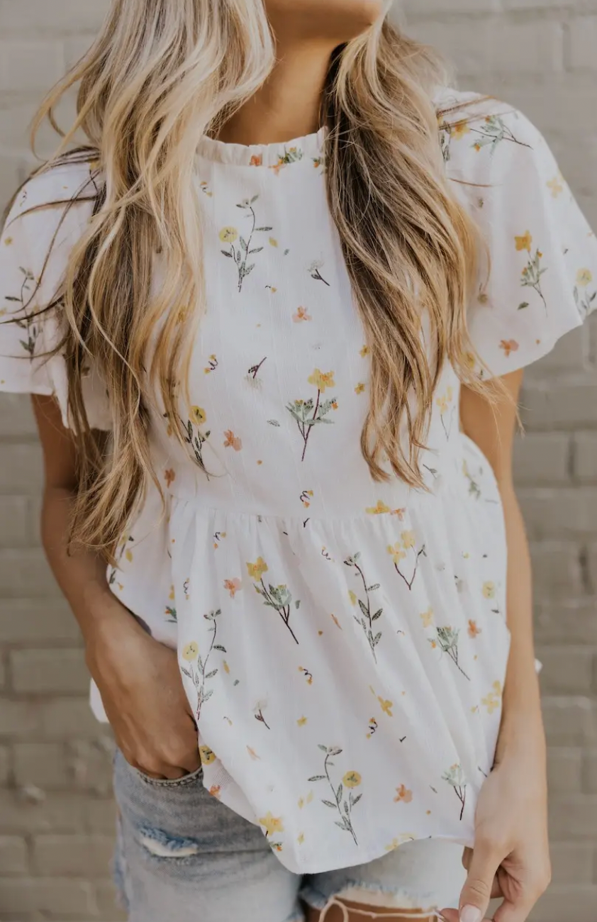 Babydoll Floral Blouse