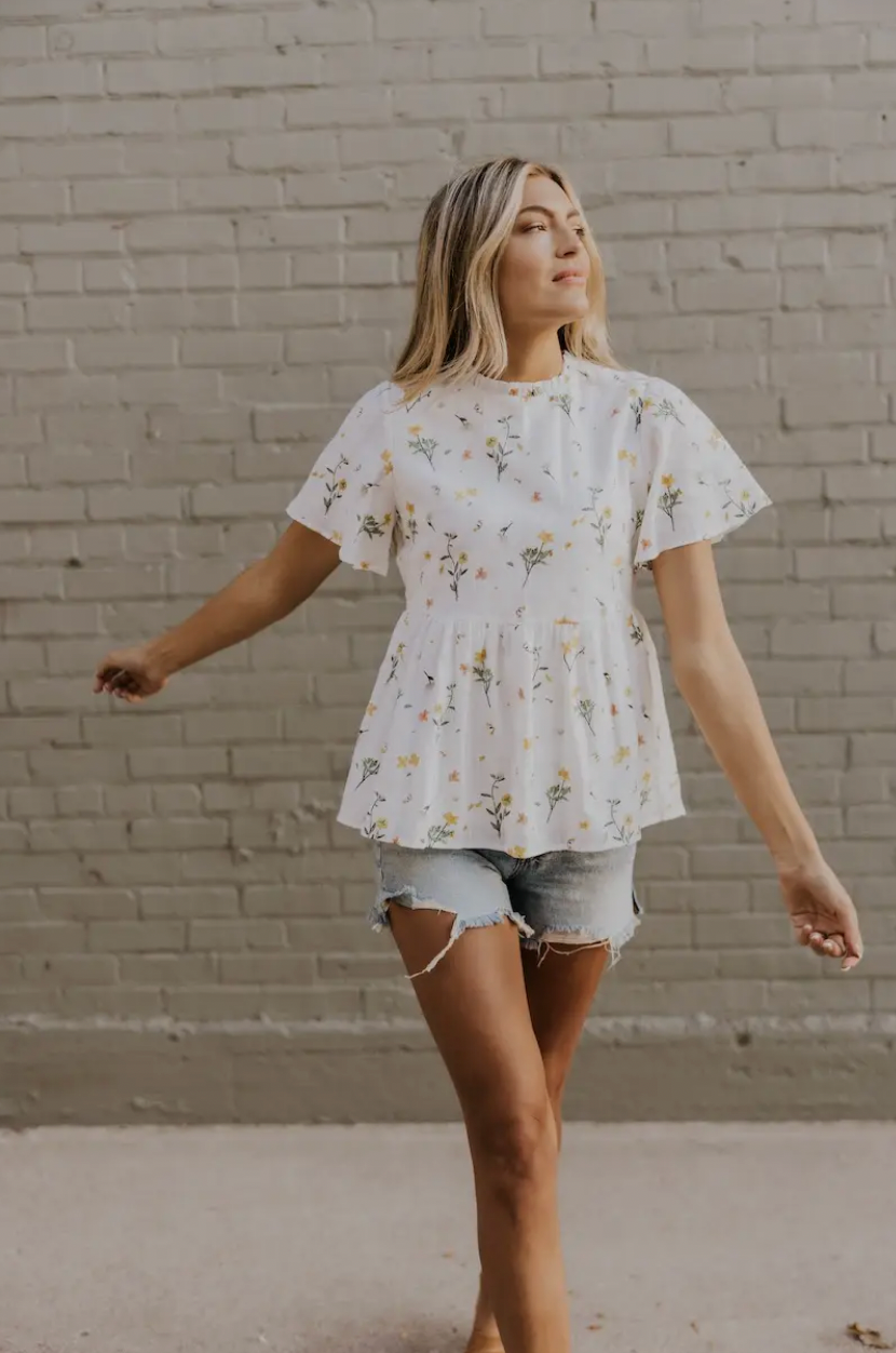 Babydoll Floral Blouse